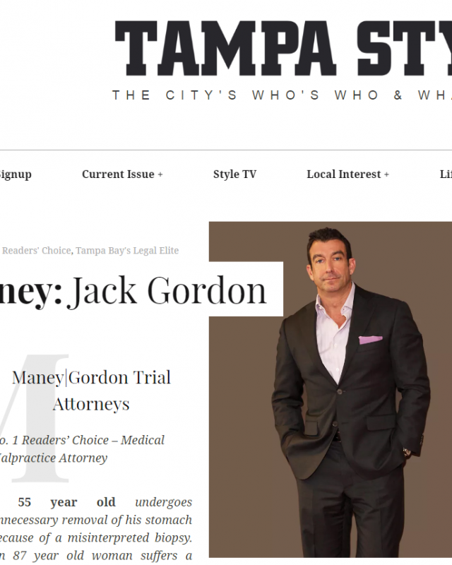 Attorney  Jack Gordon   Tampa Style