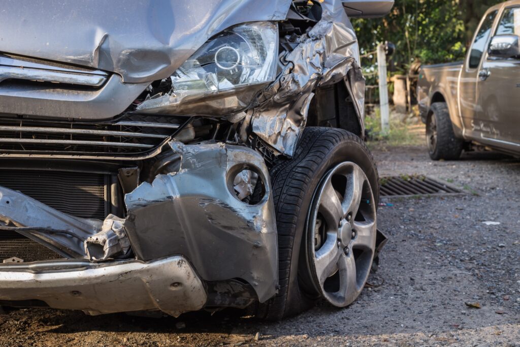 wrecked car